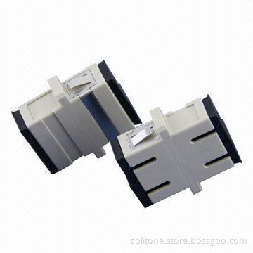 SC/Duplex Fiber-optic Adapters Manufacturer, Low-insertion Loss, Made of Plastic Body Material